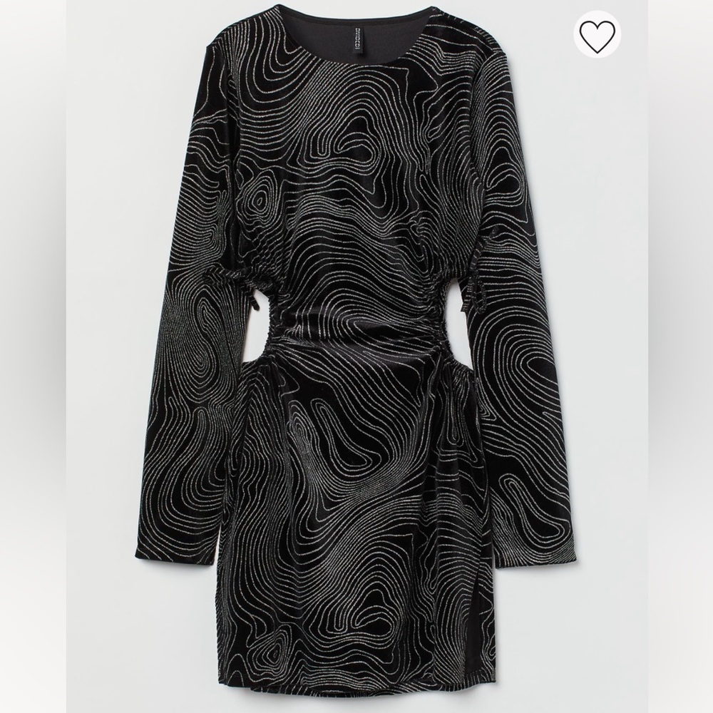 Sparkly cut out Black Dress NWT!